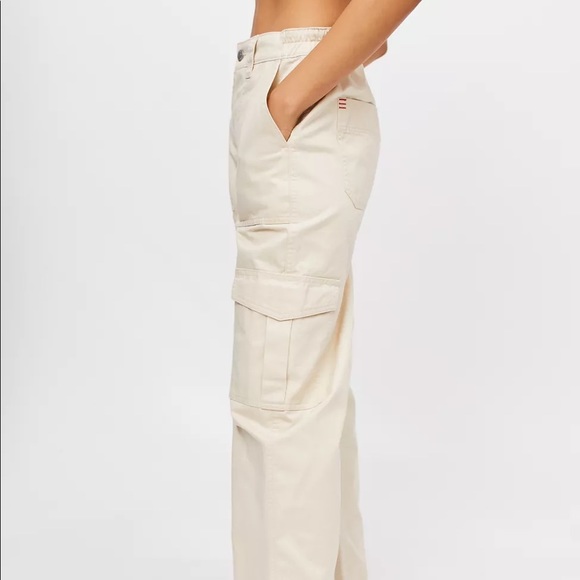 Beige Cargo Skate Pants - Picture 1 of 8